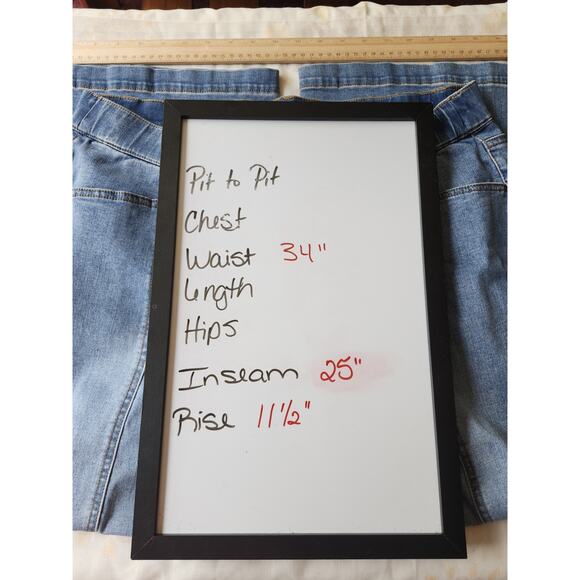 Isaac Mizrahi Live! Capri Jeans Pull-On Elastic Waist sz 16 Wide-Leg - Picture 2 of 9